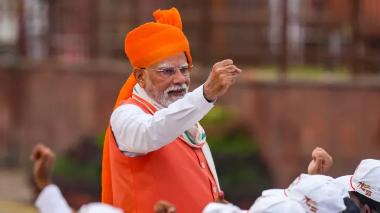 Prime Minister Narendra Modi on Independence Day 2025