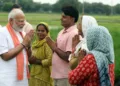 Prime Minister Modi with farmers (old photo used for representation purpose only)