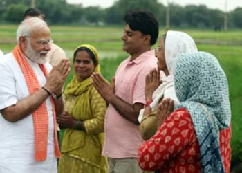 Prime Minister Modi with farmers (old photo used for representation purpose only)