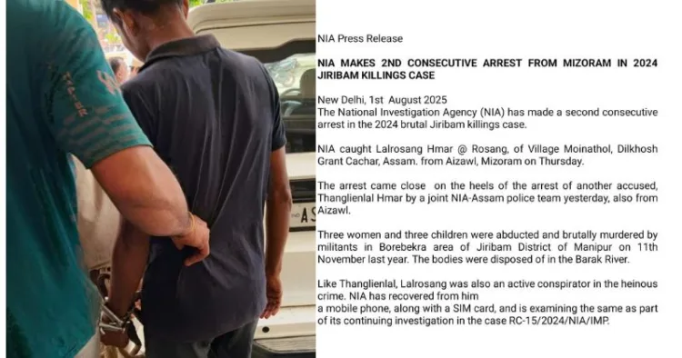 NIA arrest another prime accused in 2024 Jiribam muder case