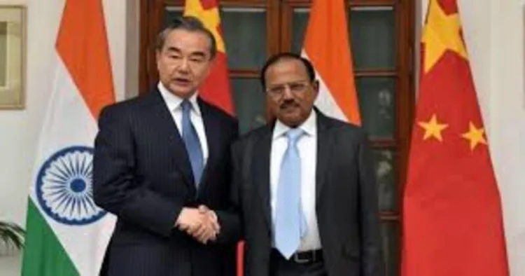 Chinese Foreign Minister Wang Yi and NSA Ajit Doval