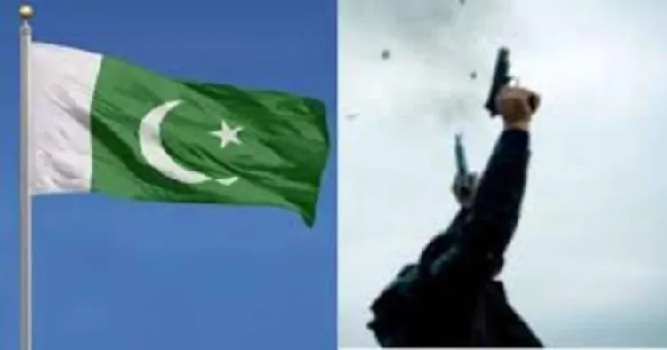 Karachi witnessed massive gun firing on the eve of Independence Day celebrations