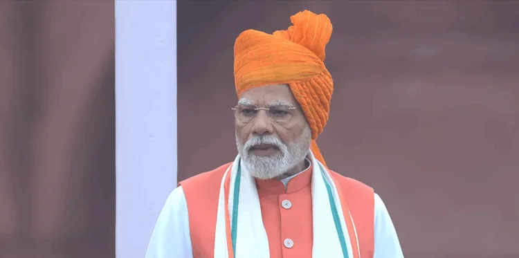 PM Modi was addressing the nation from the ramparts of the Red Fort on the 79th Independence Day