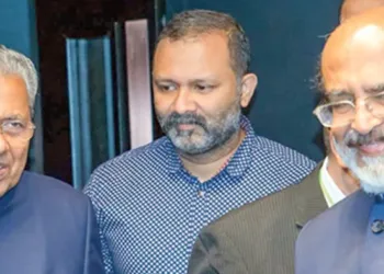 Pinarayi Vijayan, Rajesh Krisjhna and Thomas Isaac