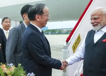 Prime Minister Narendra Modi lands in Tianjin, China for the 25th SCO Summit