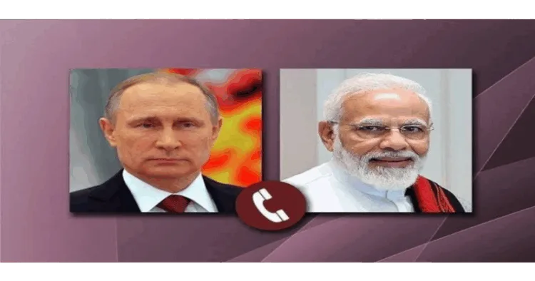 Russian President Vladimir Putin and Prime Minister Narendra Modi held a telephonic conversation