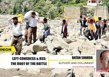 In Dharali, Uttarkashi, RSS Swayamsevaks are distributing ration kits, supplying cooked meals and assisting in on-ground disaster relief operations