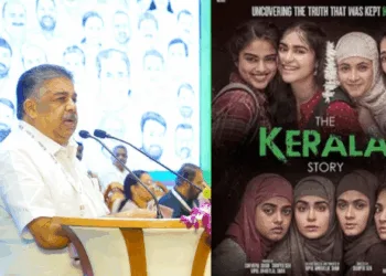 Kerala Minister Saji Cheriyan (left)