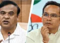 (Left) Assam CM Himanta Biswa Sarma (Right) Congress MP Gaurav Gogoi