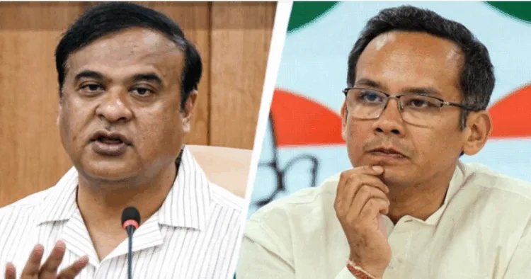 (Left) Assam CM Himanta Biswa Sarma (Right) Congress MP Gaurav Gogoi
