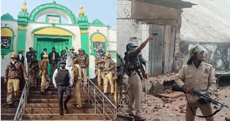Site of violence in Sambhal (Image Source ANI)