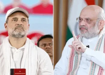 (Left) Rahul Gandhi (Right) Union Home Minister Amit Shah
