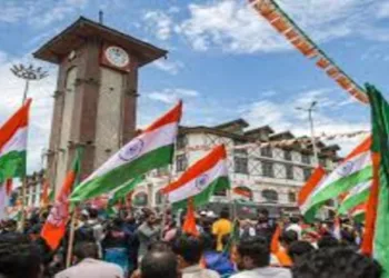 Tiranaga flying high at Lal Chowk in Jammu & Kashmir