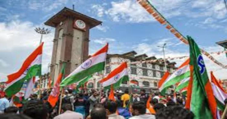 Tiranaga flying high at Lal Chowk in Jammu & Kashmir