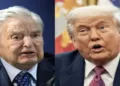 Hungarian-American Bilionaire and Philanthropist George Soros and the US President Donald Trump