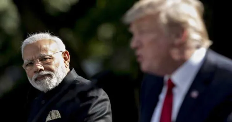 (Left) PM Narendra Modi (Right) US President Donald Trump