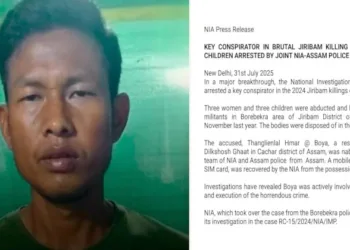 NIA arrests key accused Kuki-Hmar terrorist Thanglienlal in cold-blooded killing of 6 Meiteis