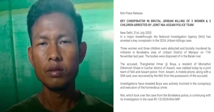 NIA arrests key accused Kuki-Hmar terrorist Thanglienlal in cold-blooded killing of 6 Meiteis