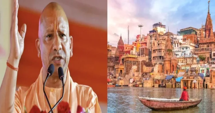 Uttar Pradesh Chief Minister Yogi Adityanath (Left)