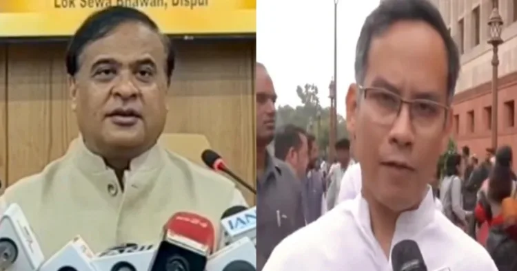 (Left) Assam CM Himanta Biswa Sarma (Right) Congress MP Gaurav Gogoi