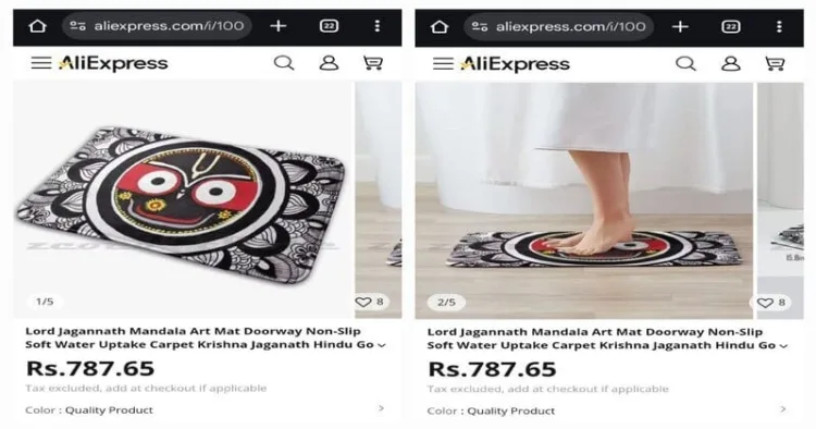 AliExpress desecrates Bhagwan Jagannath with doormat sale