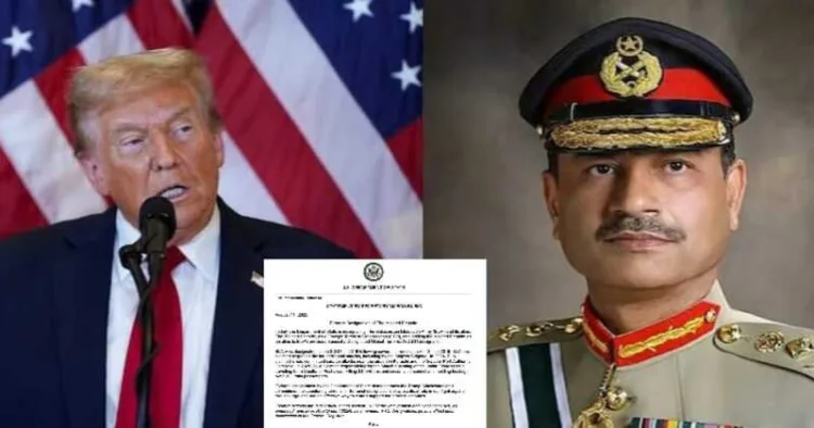 (Left) US President Donald Trump (Right) Pakistan army Chief Asim Munir