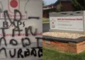 BAPS Shri Swaminarayan Mandir in Indiana vandalised with anti India graffiti by Khalistani groups