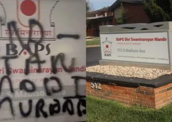 BAPS Shri Swaminarayan Mandir in Indiana vandalised with anti India graffiti by Khalistani groups
