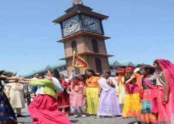 Hindus celebrated Krishna Janmashtami at Lal Chowk in Srinagar