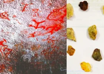 Ancient mesolithic rock art unearthed in Telangana cave