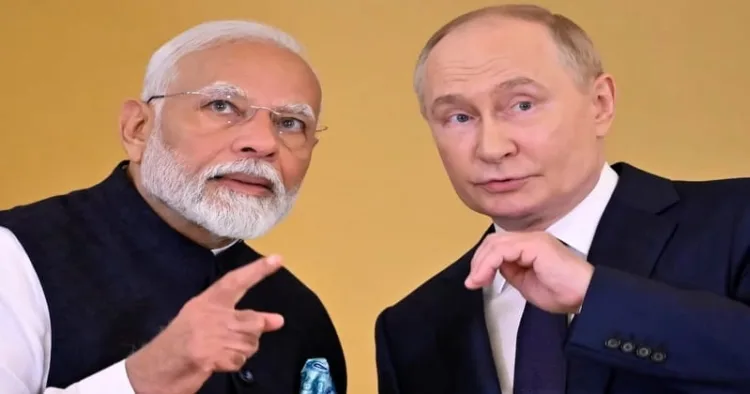 Indian Prime Minister Narendra Modi and Russian President Vladimir Putin attend a ceremony in Moscow on July 9, 2024 (Representative image)