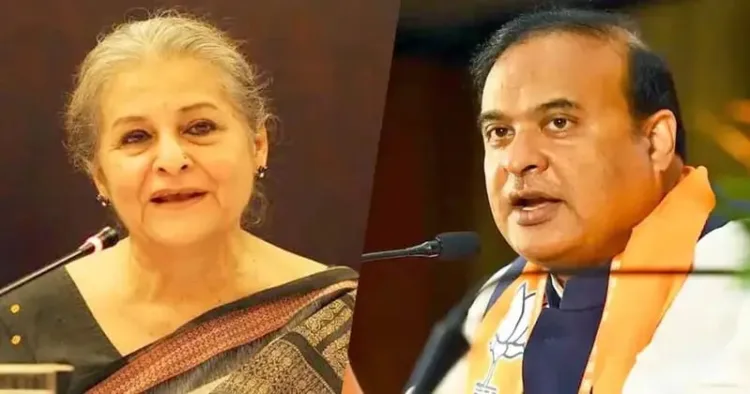 Activist Syeda Hameed (Left) and Assam Chief Minister Himanta Biswa Sarma (Right)