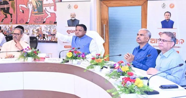 Odisha Chief Minister Mohan Charan Majhi inaugurating the ‘Ama Shasana’ programme at Lok Seva Bhawan