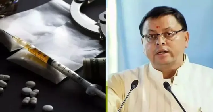 Uttarakhand Chief Minister Pushkar Singh Dhami (Right)