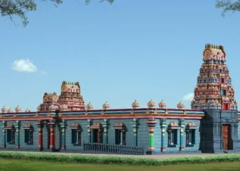 Proposed 3D picture of the mandir (Source: Samayapuram Mariyamman Mandir Committee)