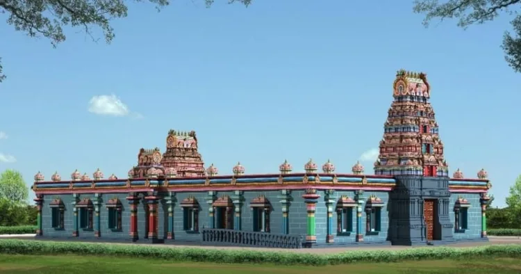 Proposed 3D picture of the mandir (Source: Samayapuram Mariyamman Mandir Committee)