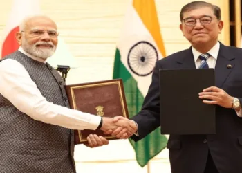 Prime Minister Narendra Modi and Japan's Prime Minister Shigeru Ishiba