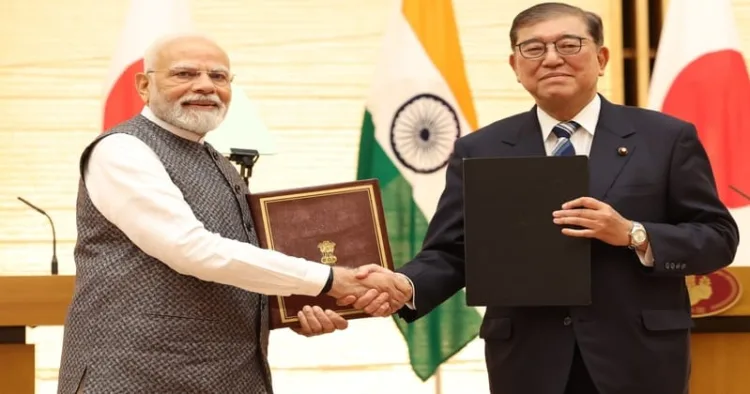 Prime Minister Narendra Modi and Japan's Prime Minister Shigeru Ishiba