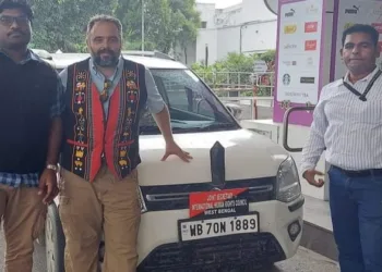 The evangelist Daniel Stephen Courney with activist of 'International Human Rights Council, West Bengal