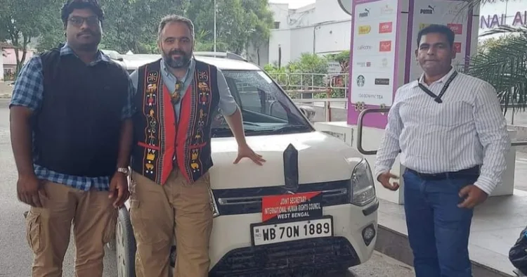 The evangelist Daniel Stephen Courney with activist of 'International Human Rights Council, West Bengal