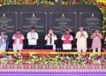 PM Modi laid the foundation for projects worth over ₹50,000 crore, highlighting welfare, connectivity and industrial growth in Odisha