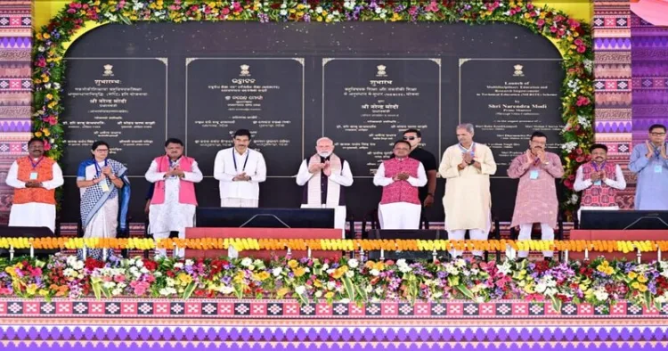 PM Modi laid the foundation for projects worth over ₹50,000 crore, highlighting welfare, connectivity and industrial growth in Odisha