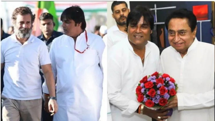 Golu Agnihotri with Rahul Gandhi and Kamal Nath