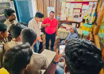 Protestors in Little Flower Missionary School