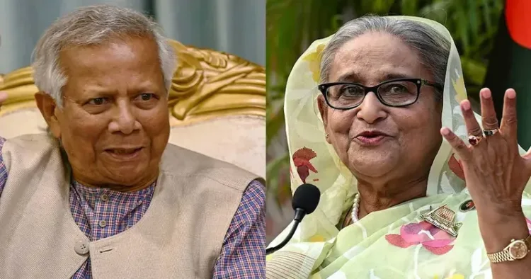 Chief Advisor of the Interim Government of Bangladesh Muhammad Yunus and ousted Prime Minister Sheikh Hasina
