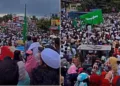 Islamists shout pro-Pakistan slogans during Eid Milad procession