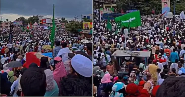 Islamists shout pro-Pakistan slogans during Eid Milad procession