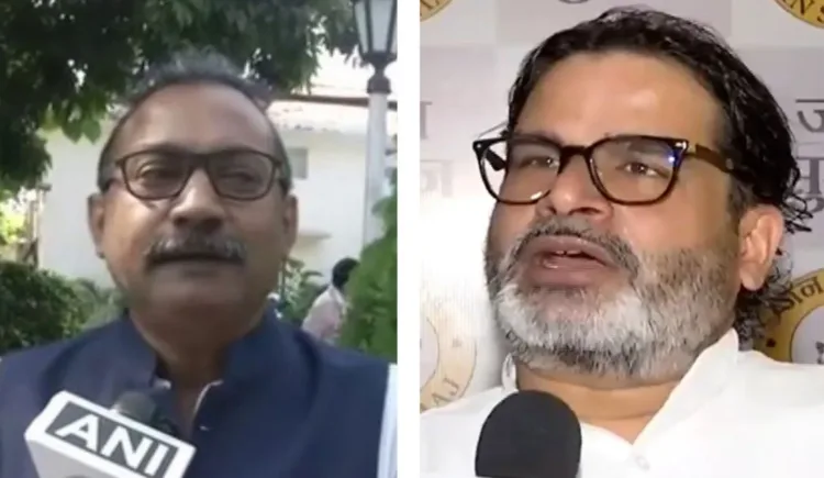 Bihar Minister Ashok Choudhary-left, Jan Suraaj leader Prashant Kishor-right [ANI Photo]