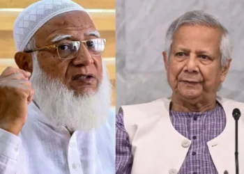 Bangladesh Jamaat chief Shafiqur Rahman and Bangladesh government Chief Advisor Muhammad Yunus