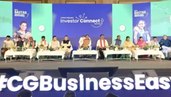Chhattisgarh CM Vishnu Deo Sai and others at Investor connect Bastar, image courtesy X